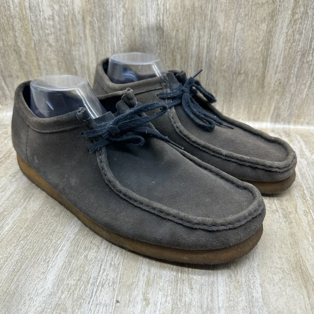 Clarks Originals Mens WALLABEE Boot Shoes Moccasin Sz US 13 Gray Suede‎